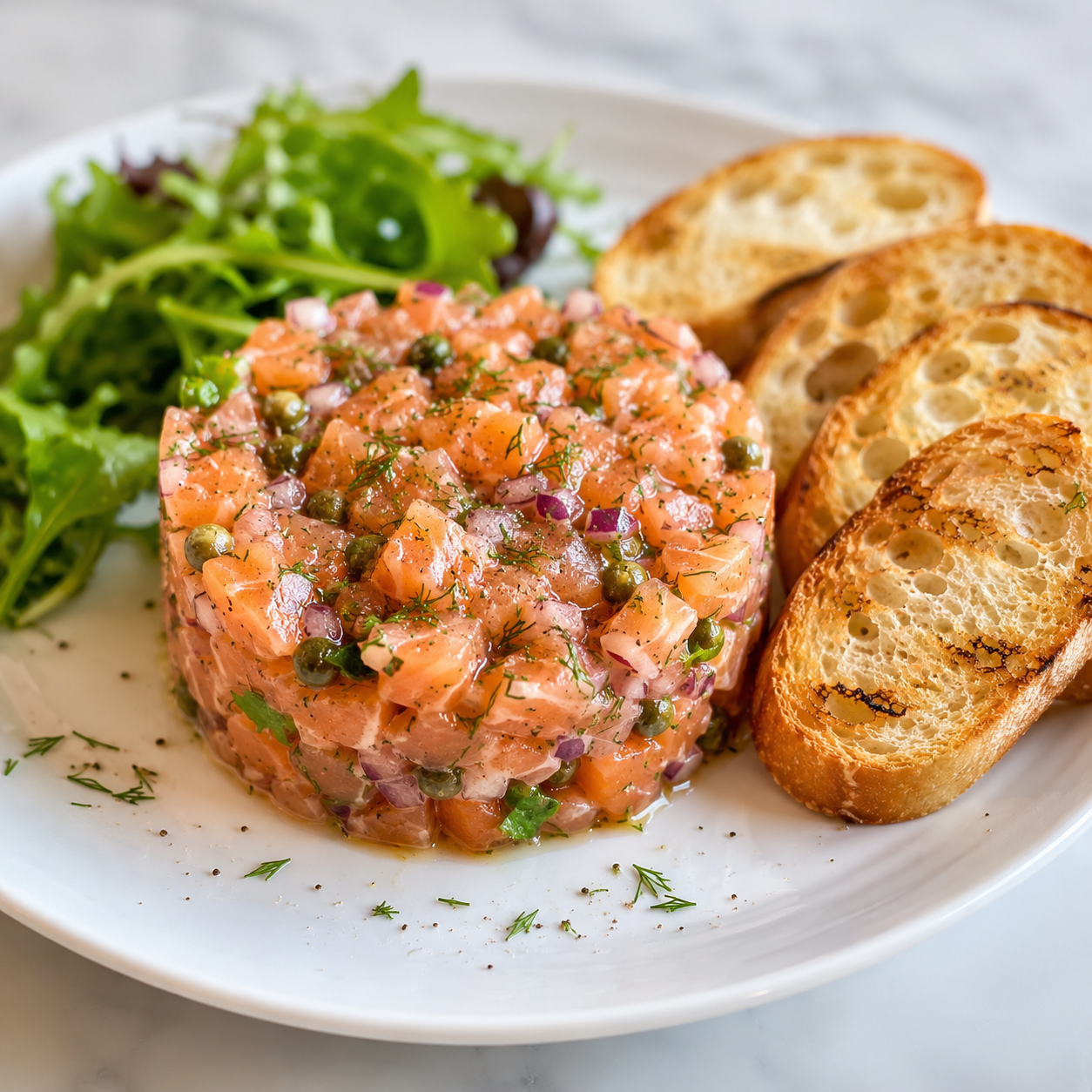 Tartare de saumon classique