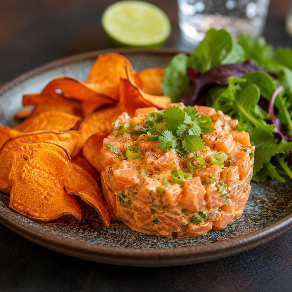 Tartare de saumon épicé