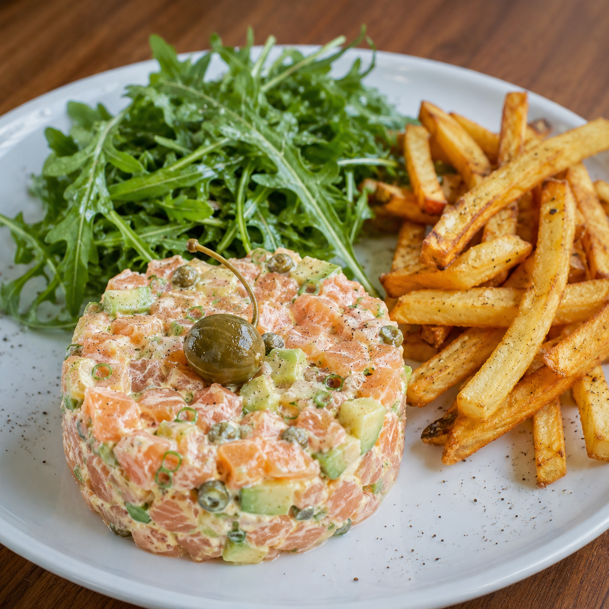 Tartare de saumon et avocat