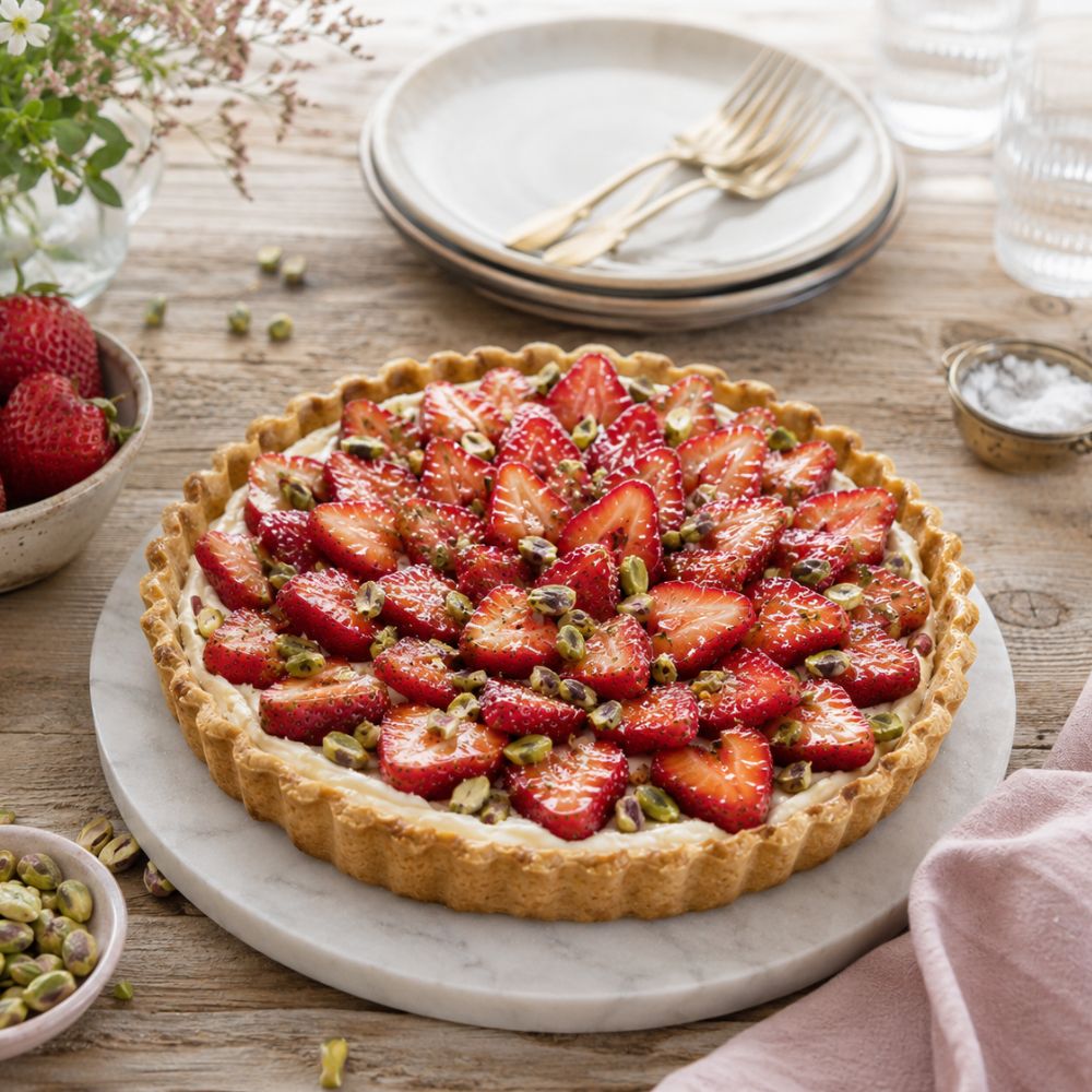 Tarte aux fraises et mascarpone