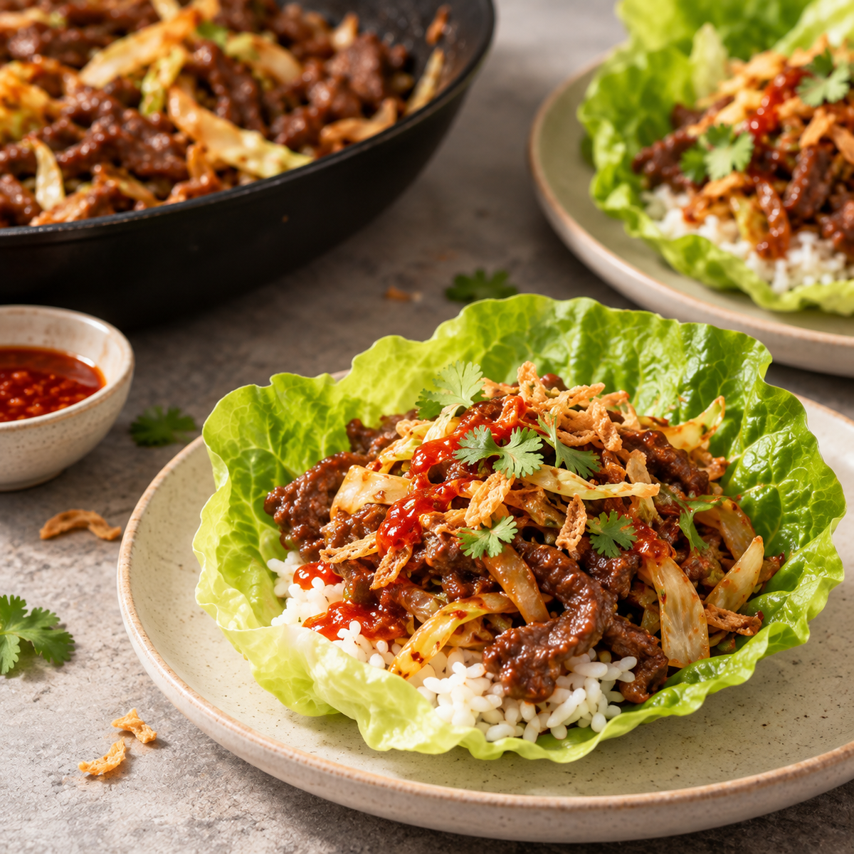 Wrap de bœuf à l’asiatique