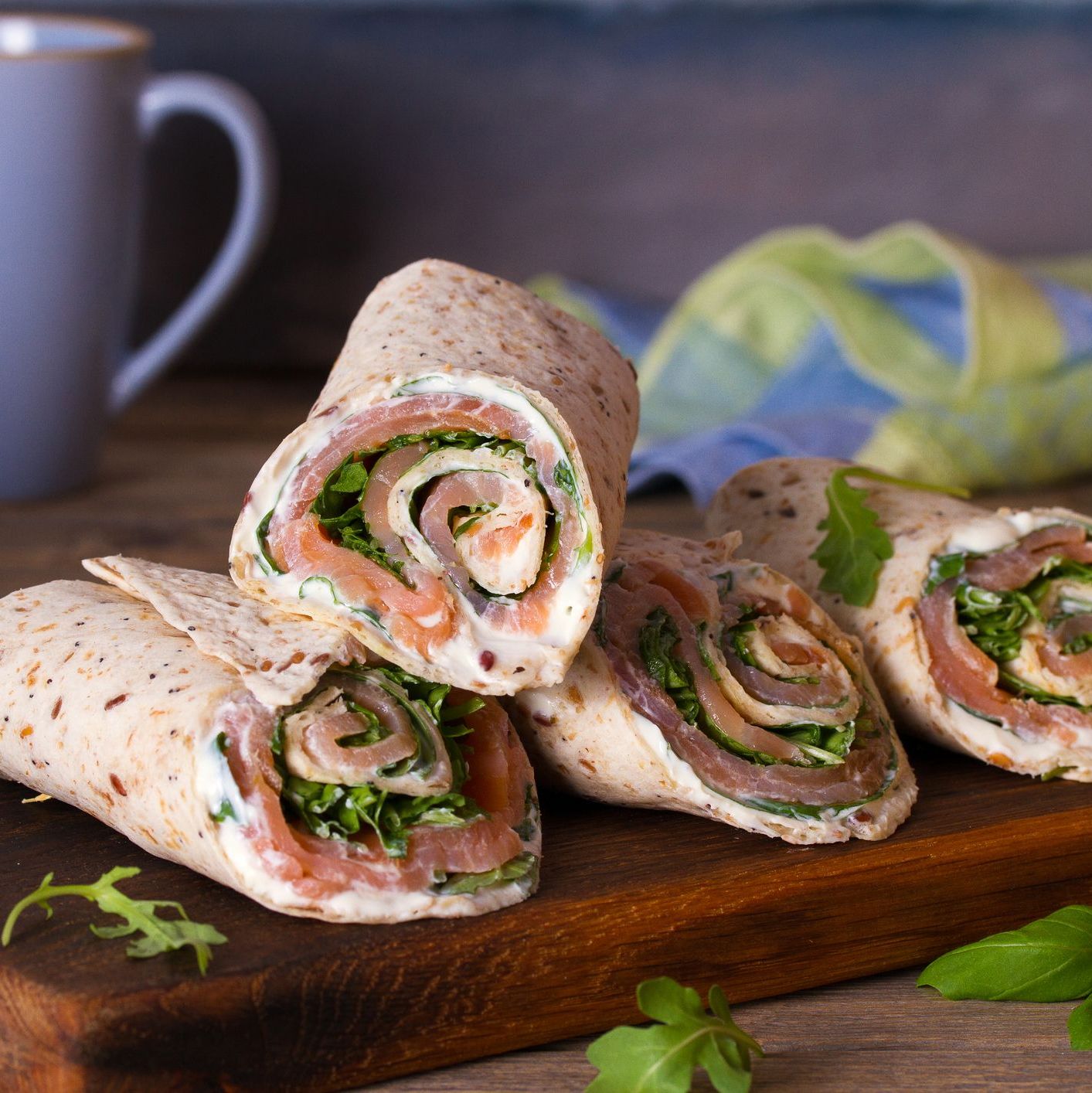 Wraps au saumon Coho fumé et canneberges séchées