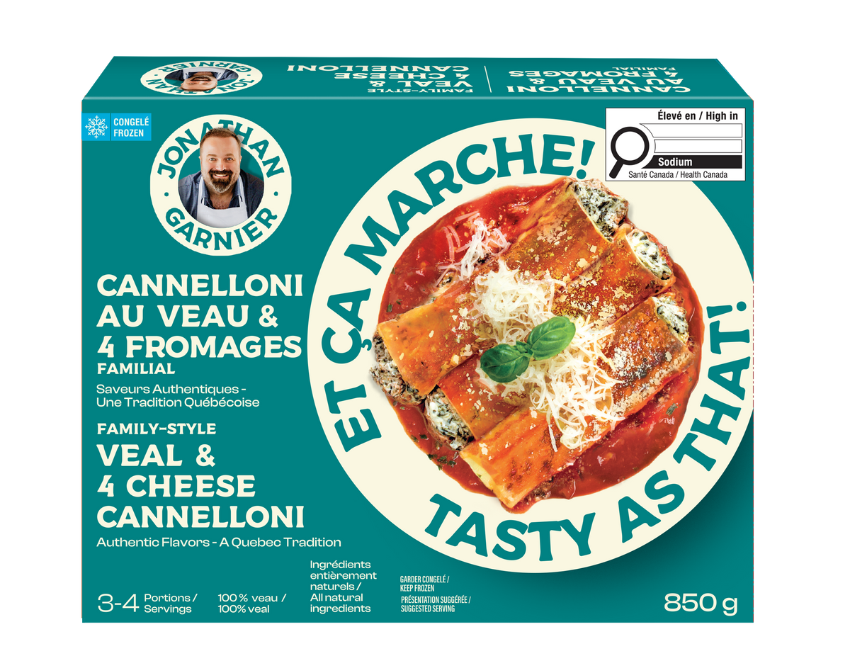 Cannelloni au veau et 4 fromages familial