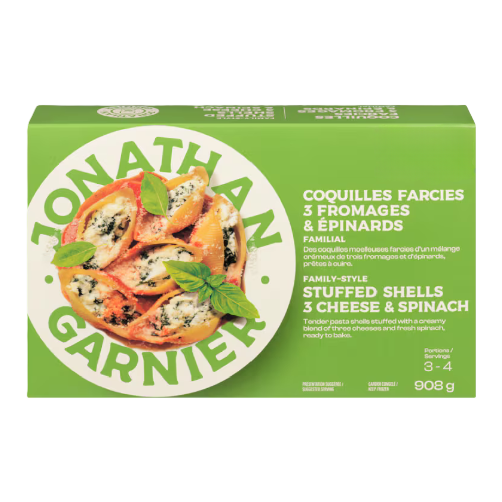 Coquilles farcies 3 fromages et épinards familial