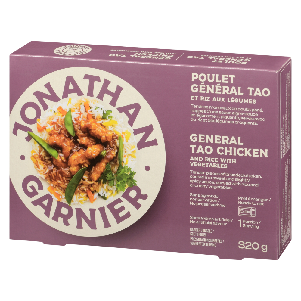 General Tao Hühnchen und Reis mit Gemüse
