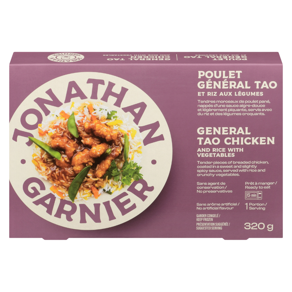 General Tao Hühnchen und Reis mit Gemüse