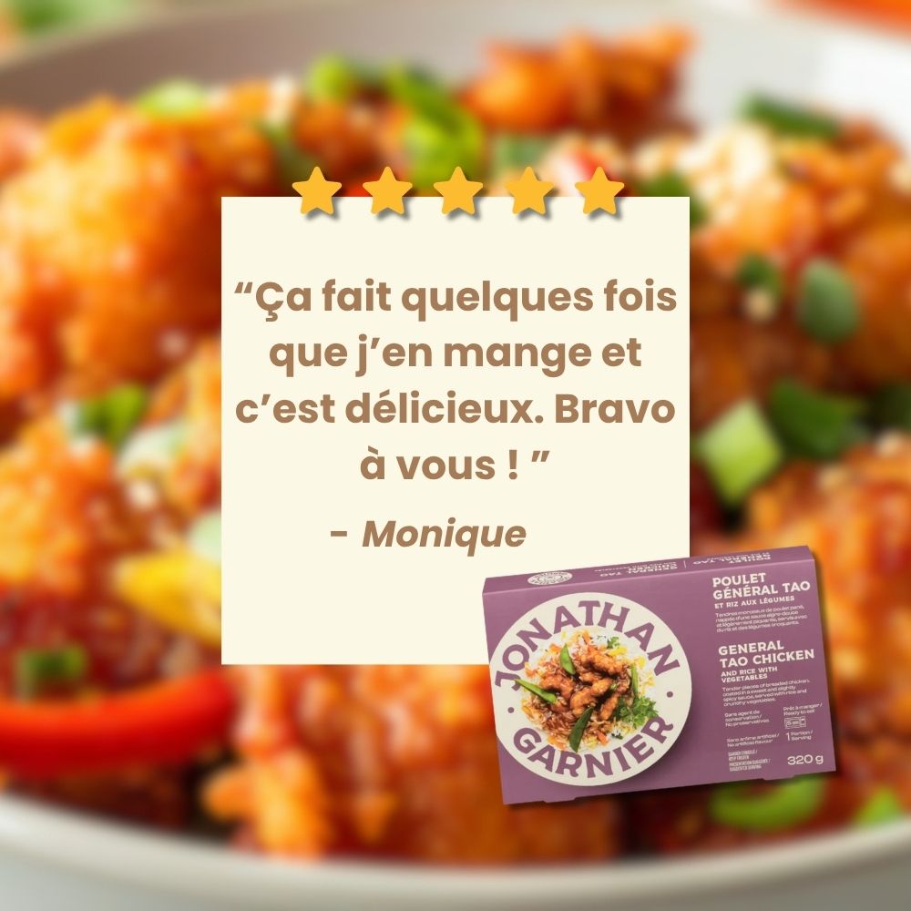 Poulet général tao et riz aux légumes