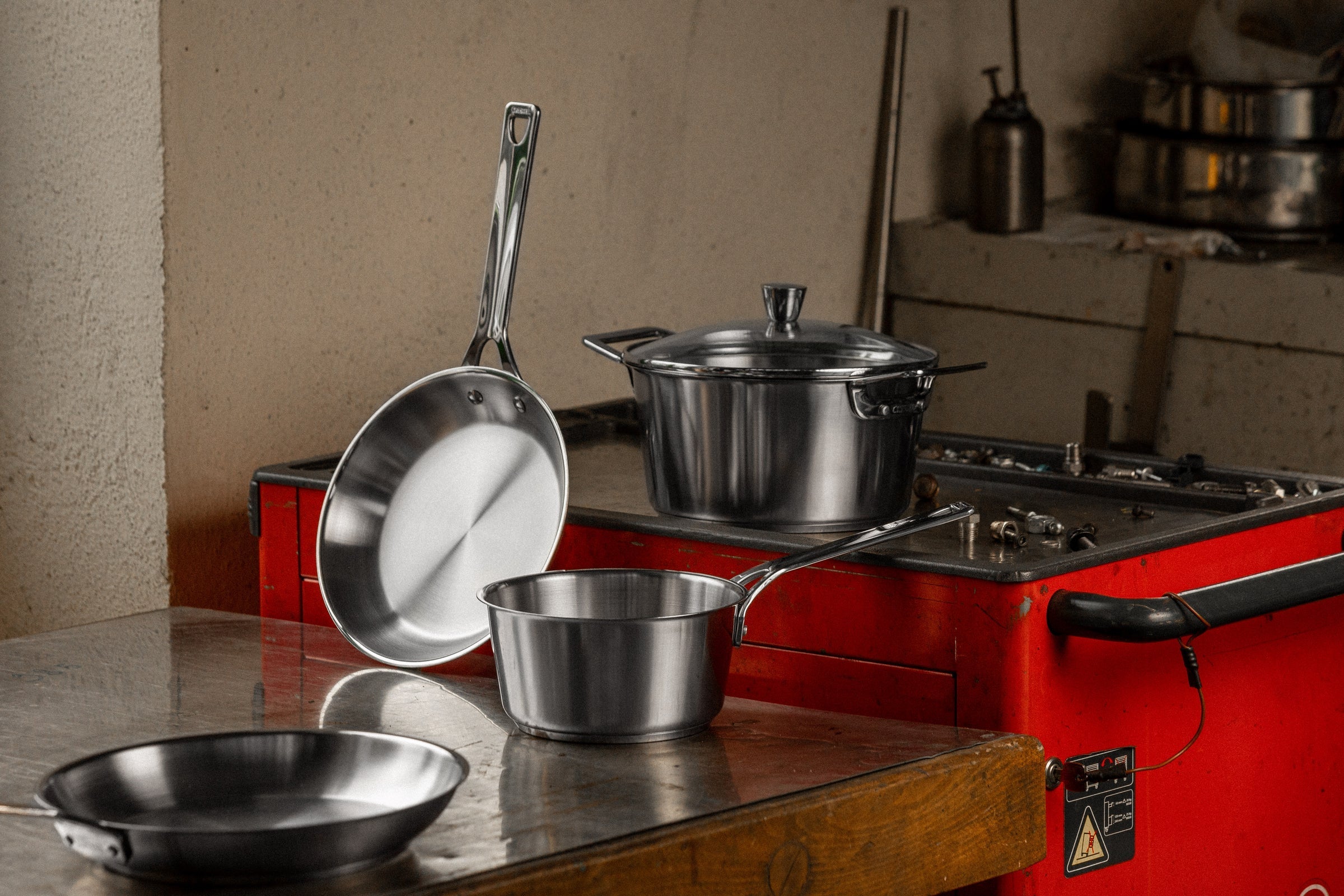 Ensemble de 8 pièces en acier inoxydable Cristel - Collection 1826 - Cristel - Casserole - - La Guilde Culinaire