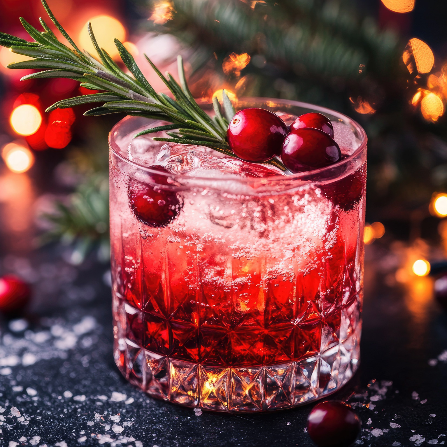 Cocktail canneberge érable & agrumes