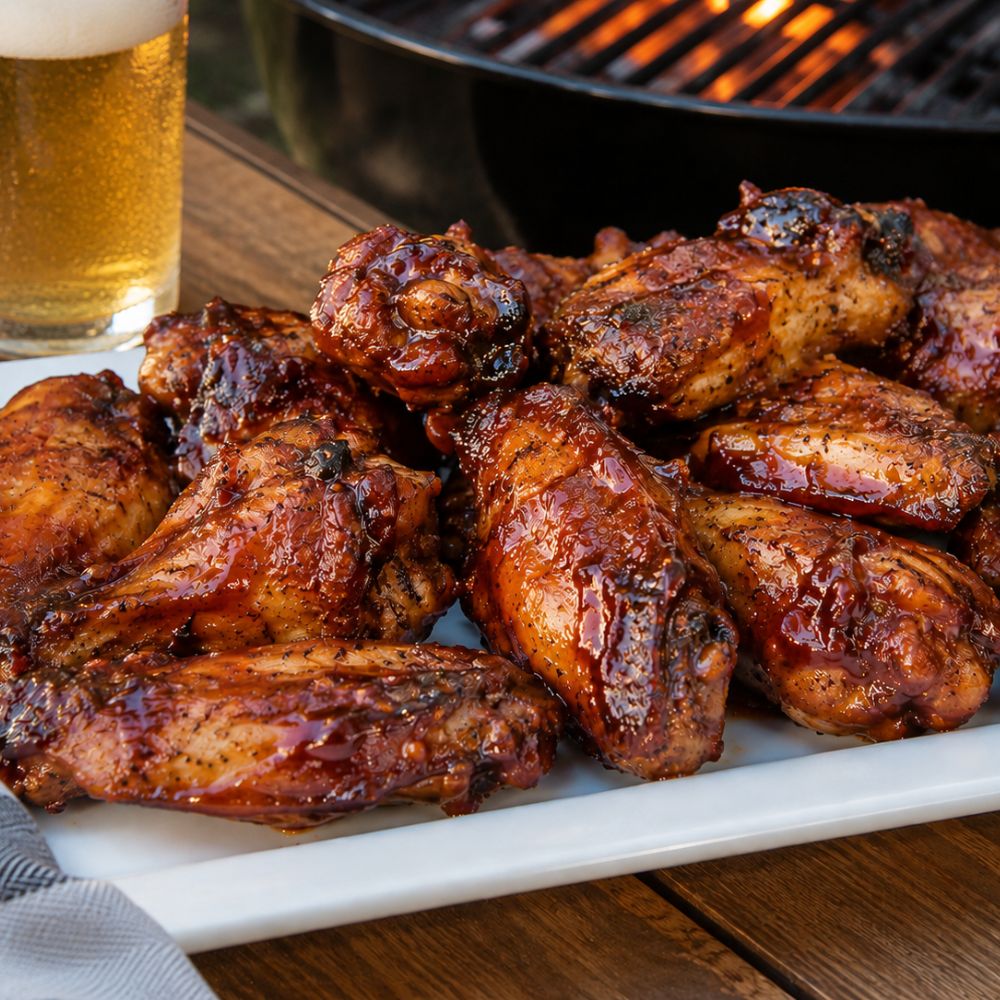 Ailes de poulet épices à steak et cassonade