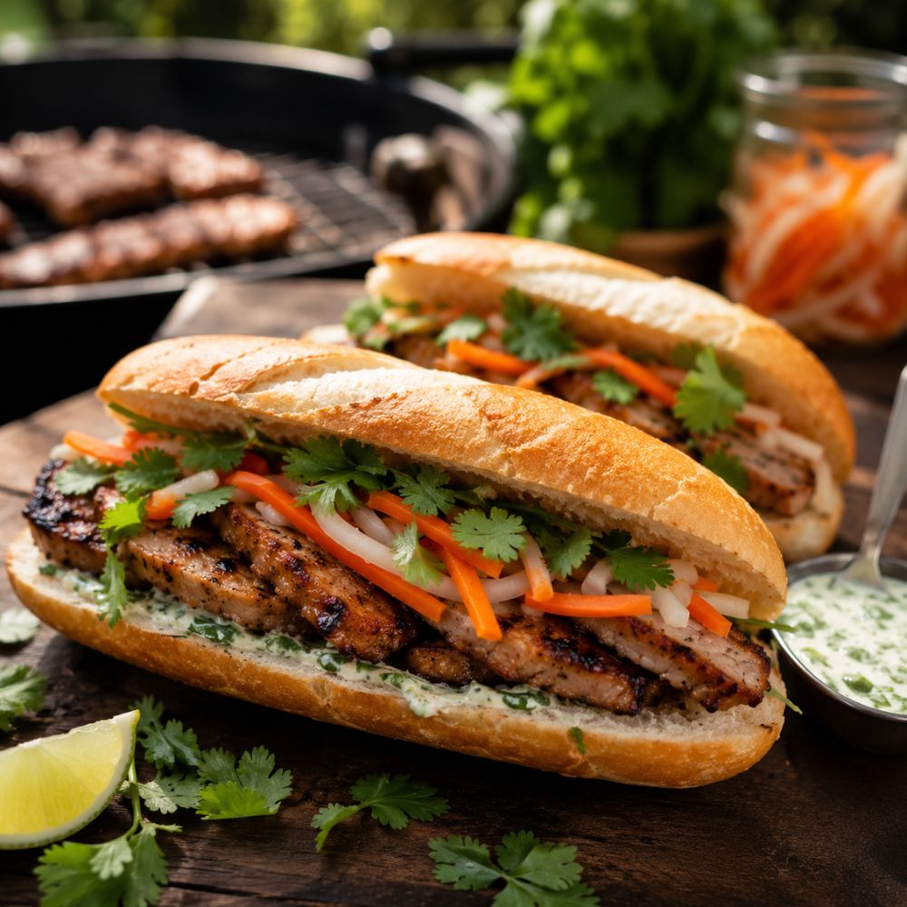 Banh mi de porc au BBQ
