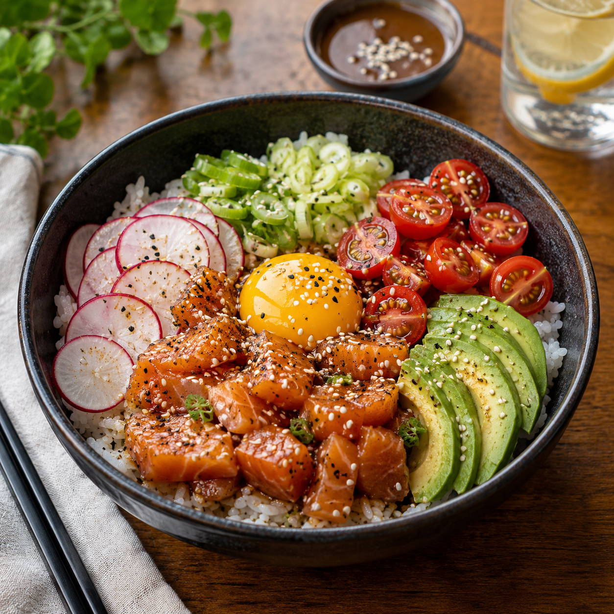 Bibimbap Coréen au saumon
