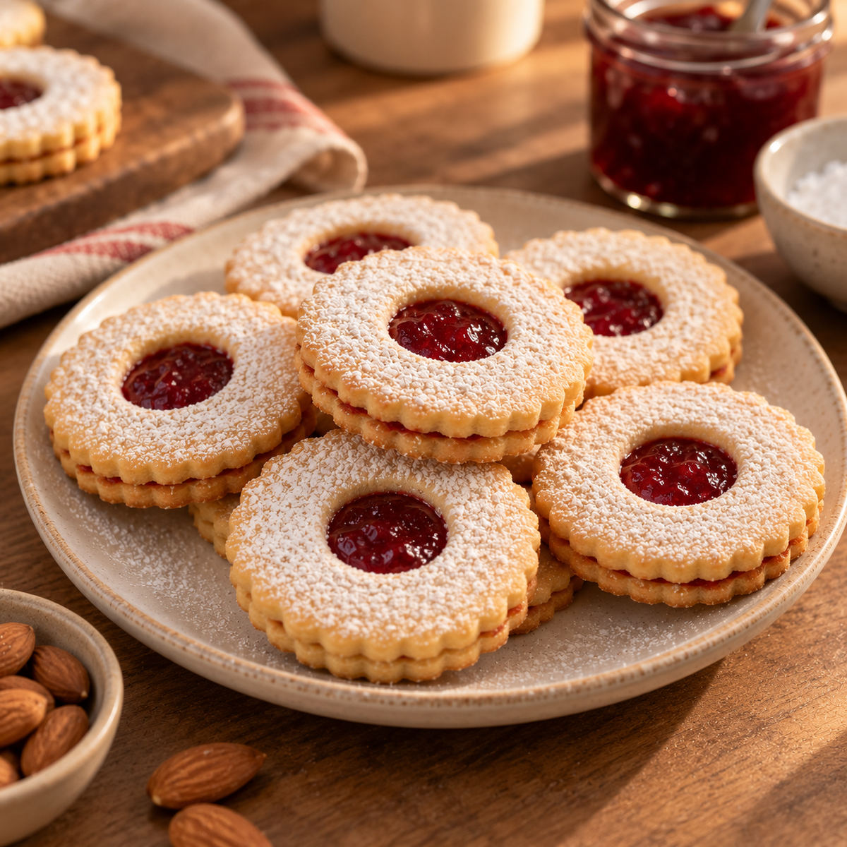 Biscuits sablés à la confiture
