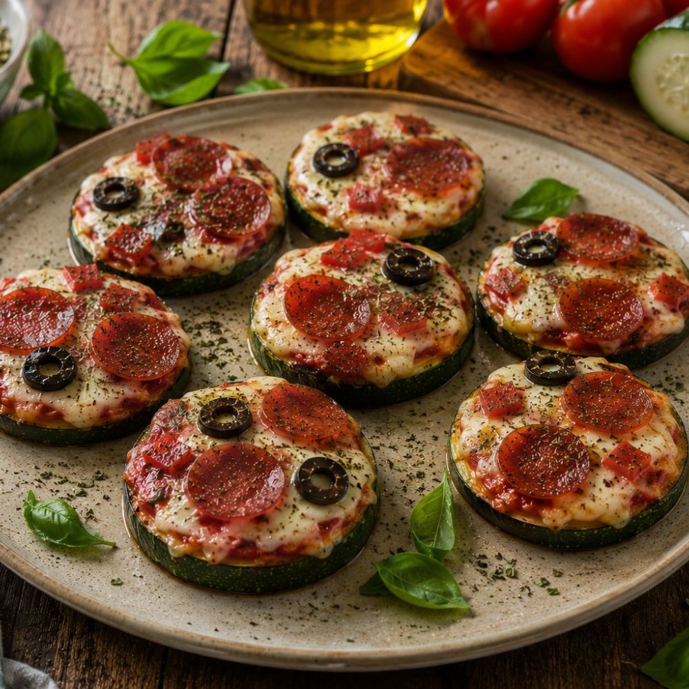 Bouchées de pizza à la courgette
