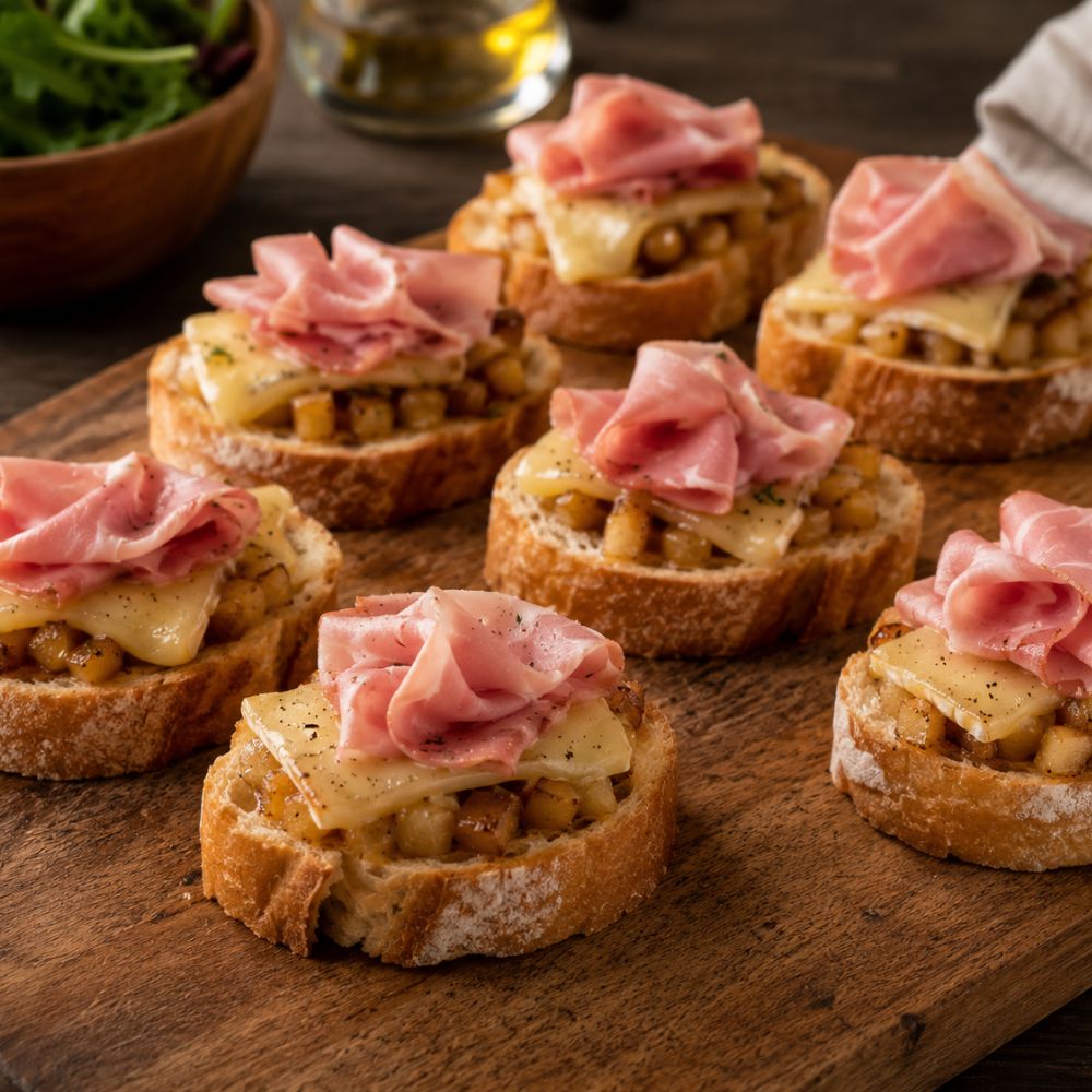 Bouchées fromagères aux pommes et prosciuttocotto