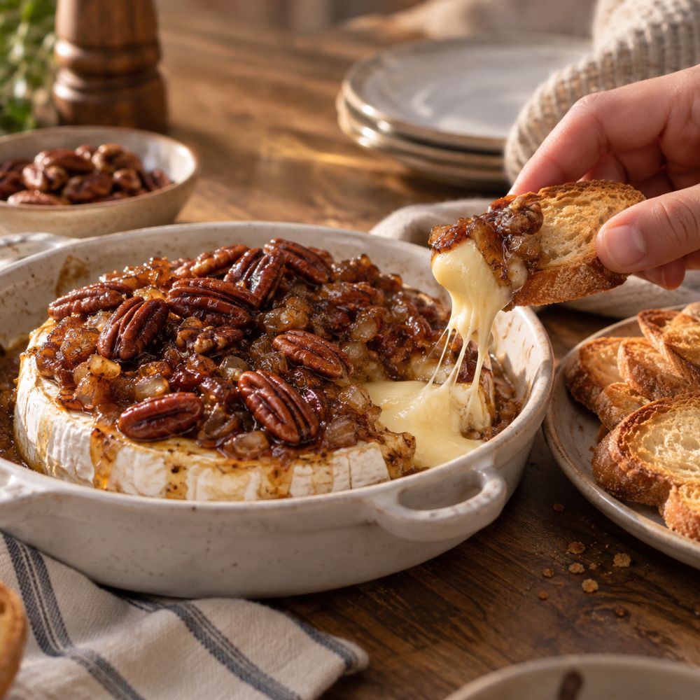 Brie fondant aux pacanes