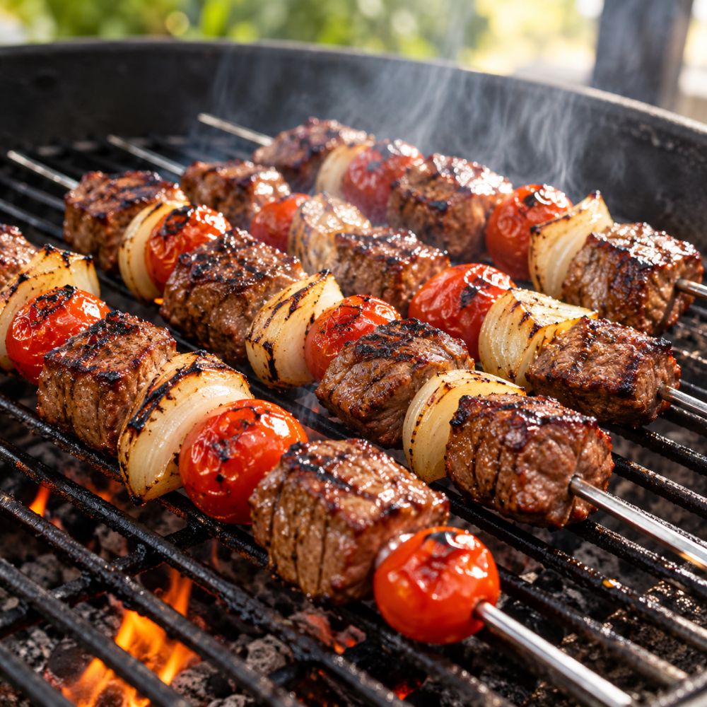 Brochette de bœuf au café