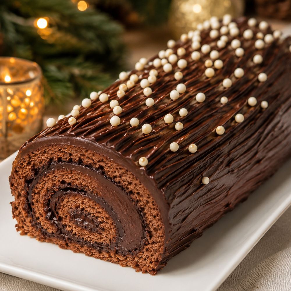 Bûche de Noël au chocolat