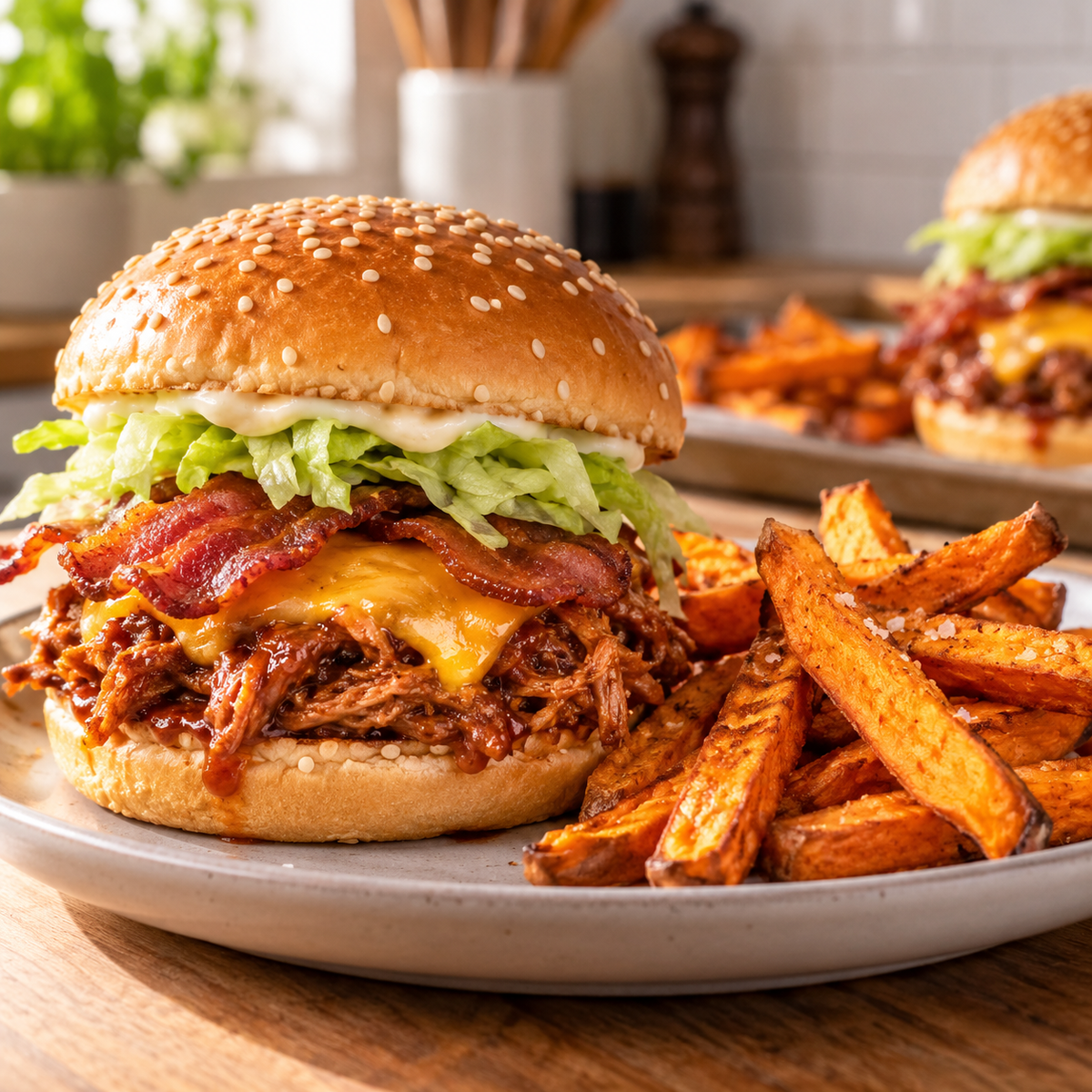 Burger de Porc Effiloché