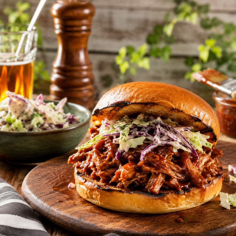 Burger au pilon de dindon au barbecue