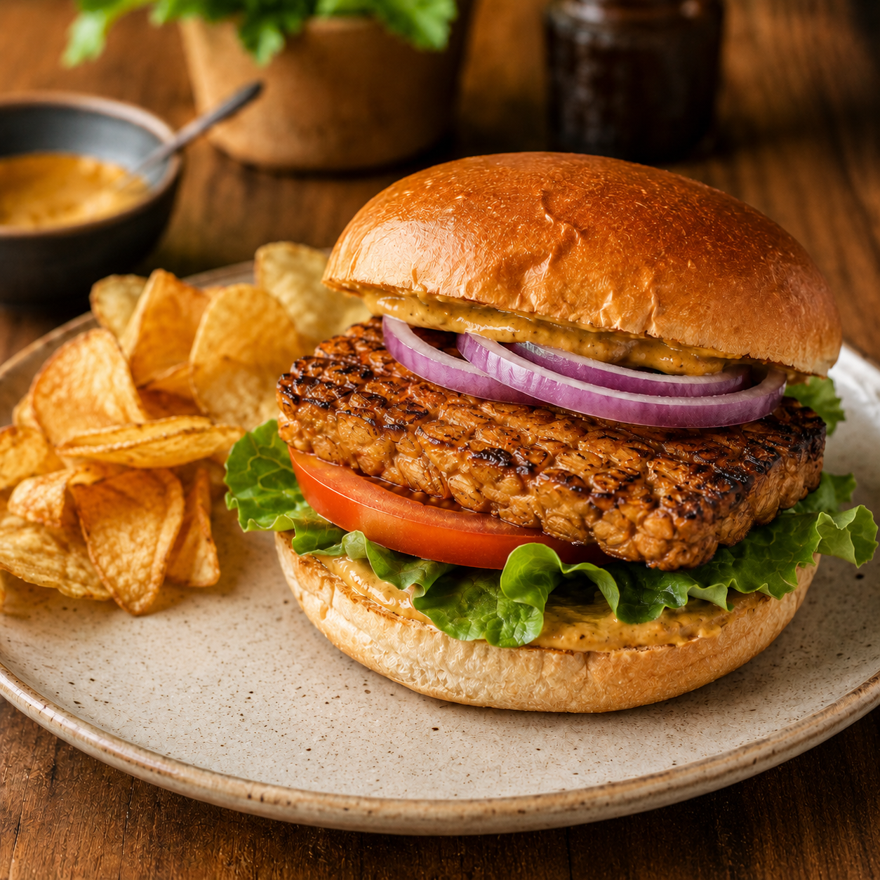 Burger de tempeh