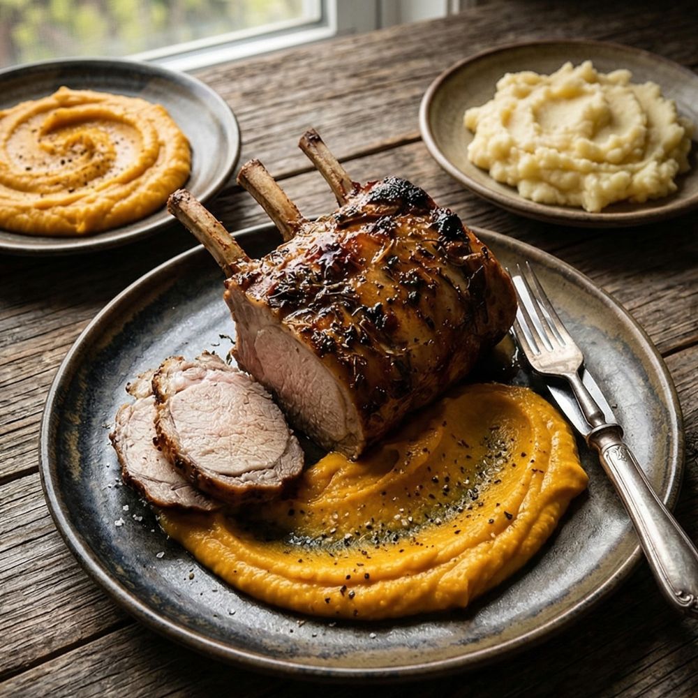 Carré de porc et fesse de porc