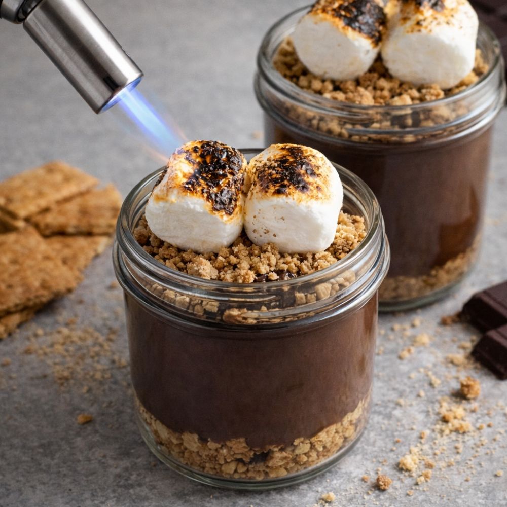 Crémeux au chocolat façon s’mores