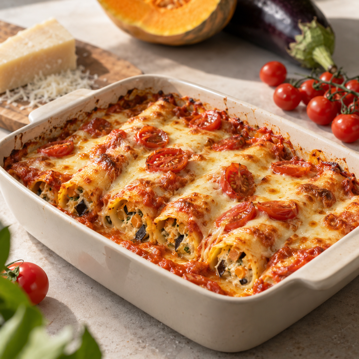 Cannellonis courge et aubergine