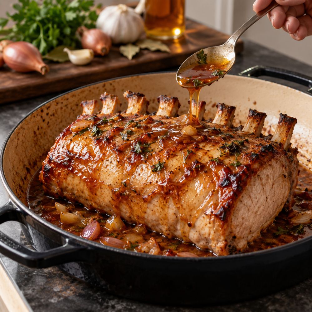 Carré de porc au cidre de glace