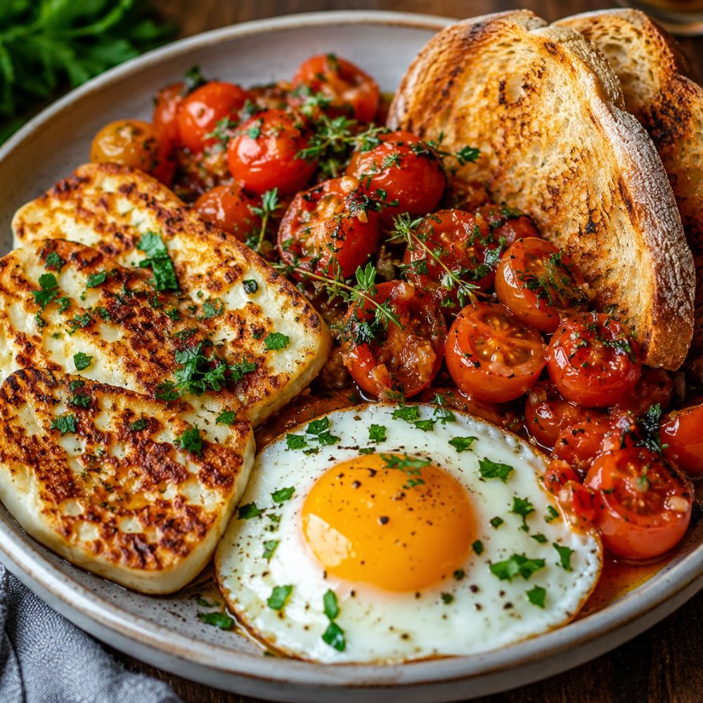 Cassolette de fromage halloumi