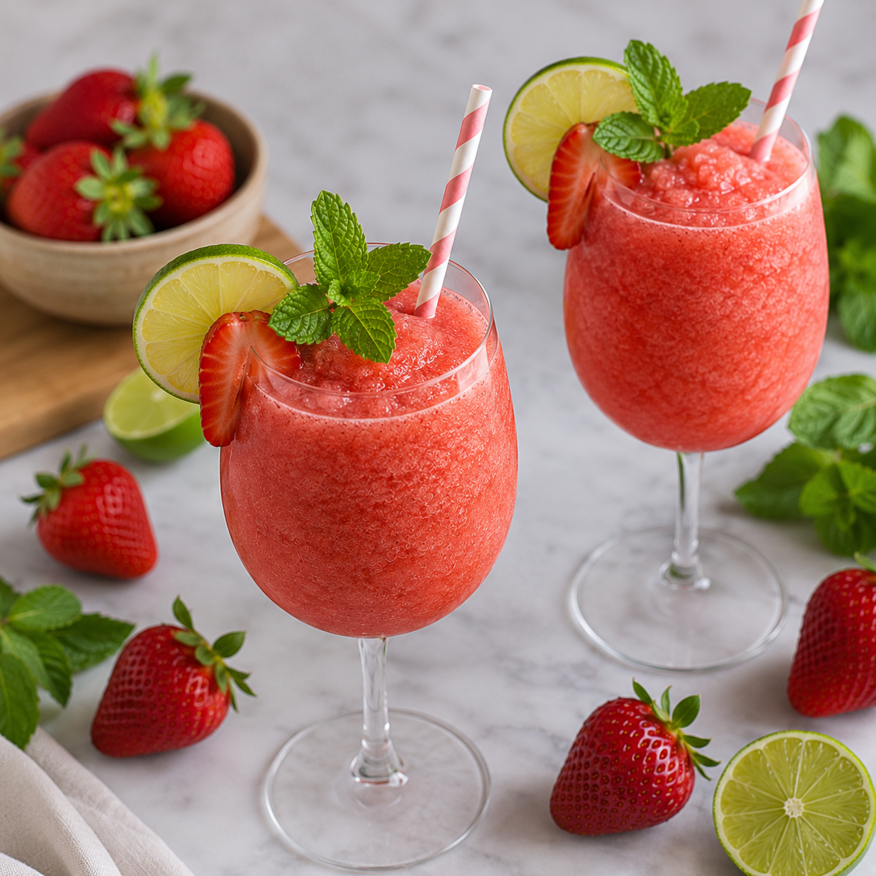 Cocktail Frosé du Québec