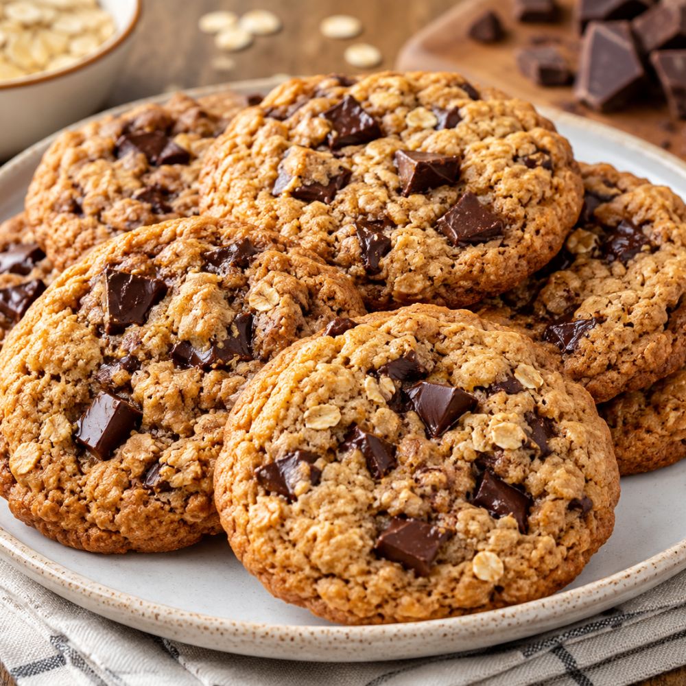 Cookies à l’avoine et chocolat noir