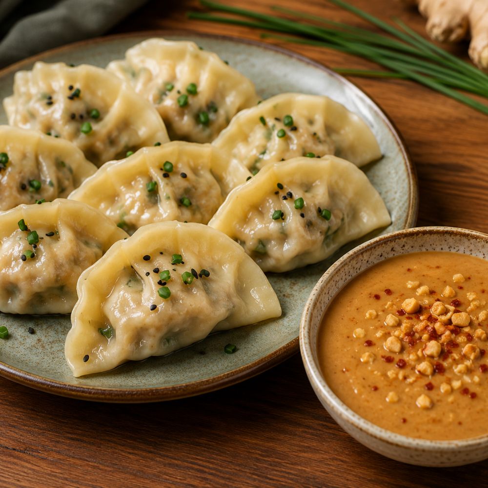 Dumpling du Chef et sauce aux arachides
