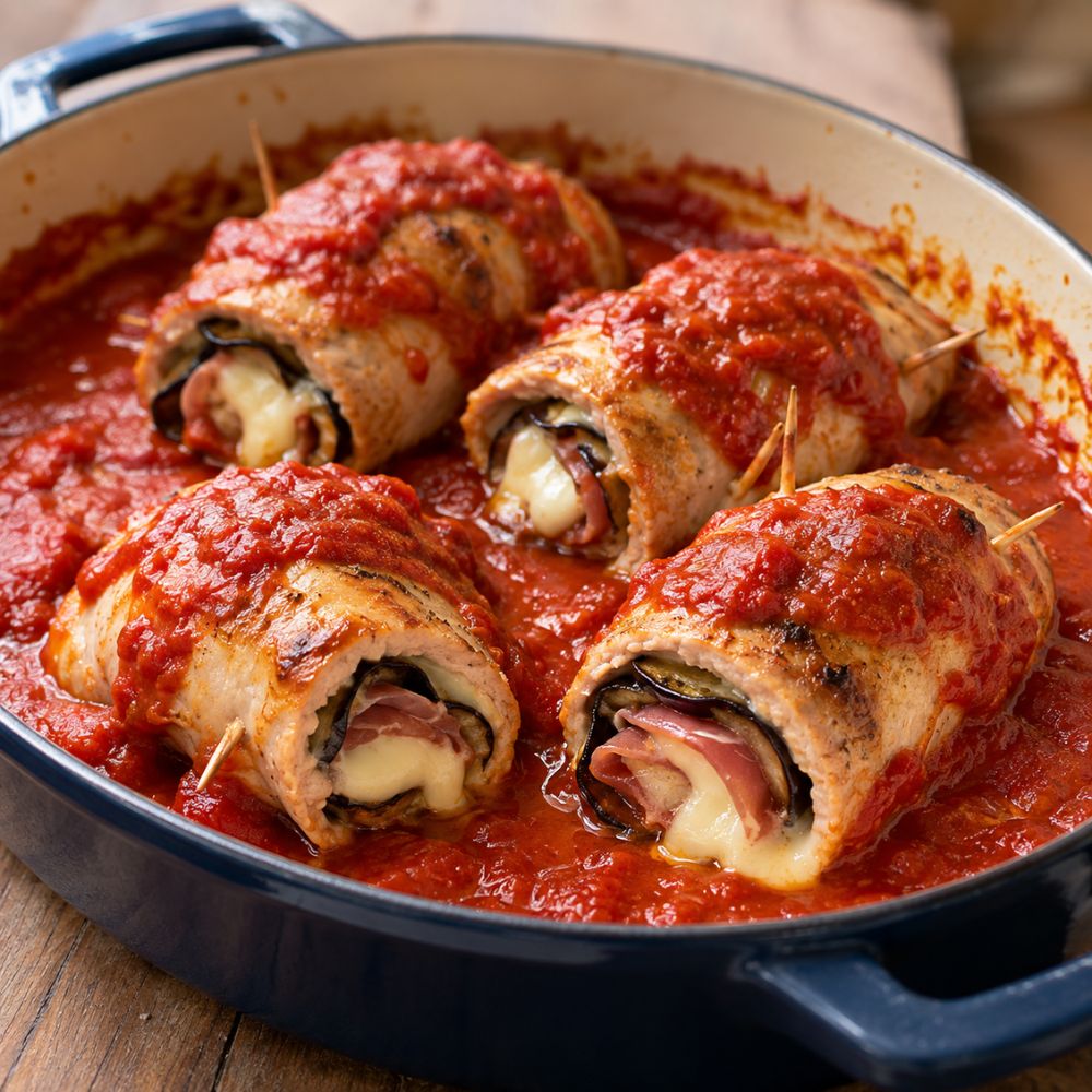 Escalopes de porc farcies à l'italienne