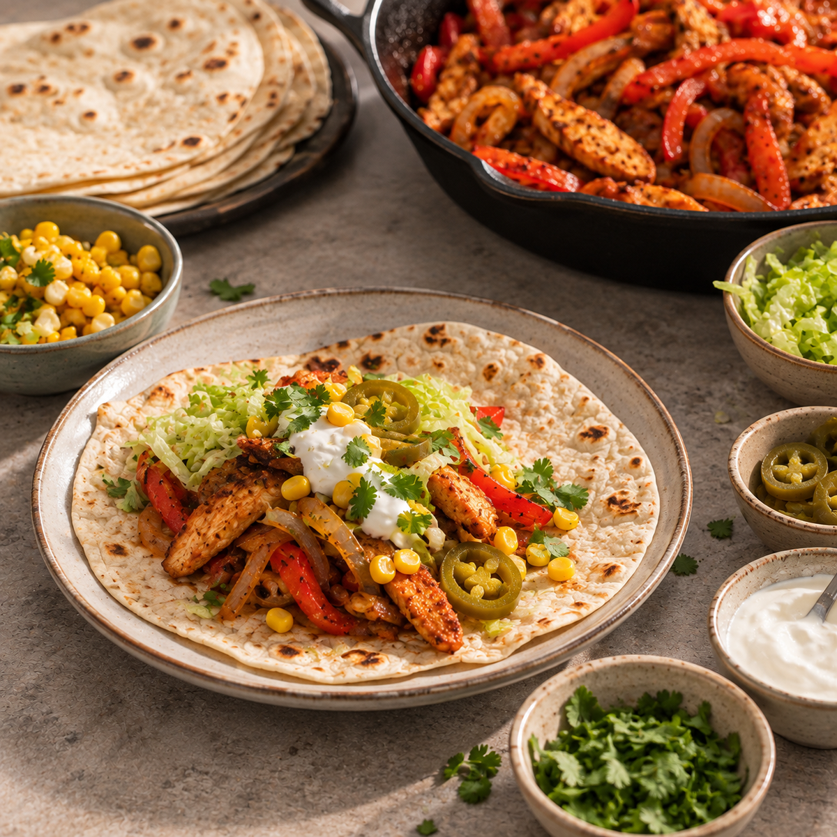 Fajitas au poulet