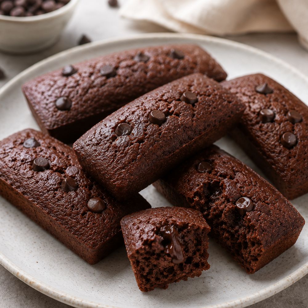 Financier aux amandes et chocolat