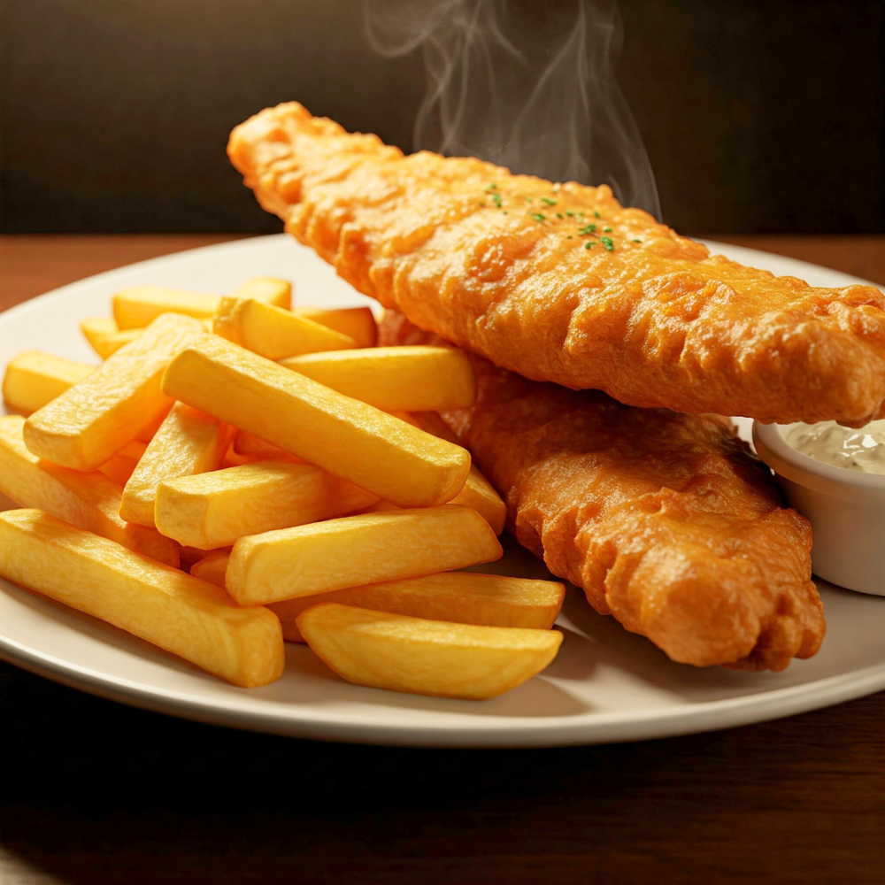 Fish and chips d'aiglefin