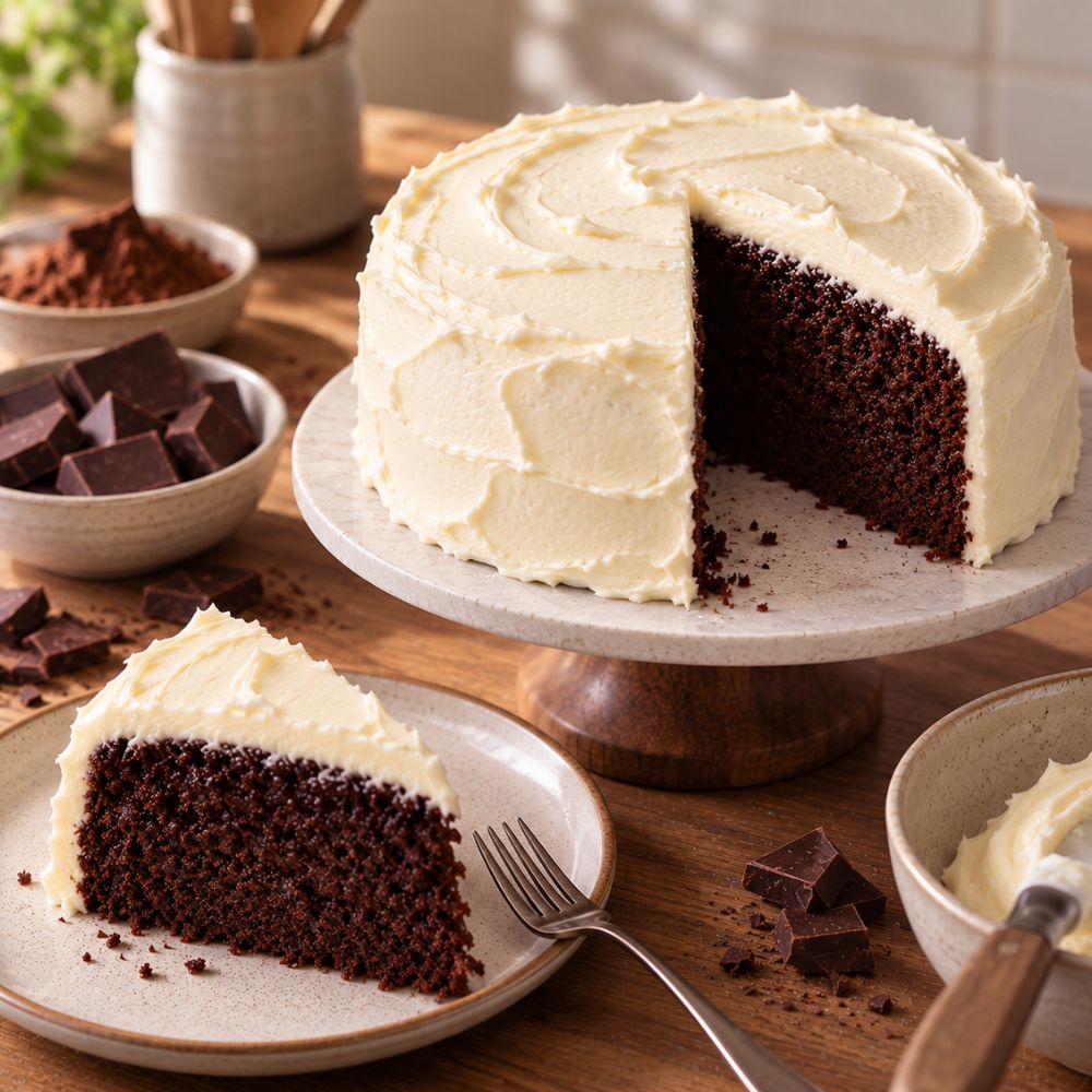 Gâteau au chocolat et son glaçage