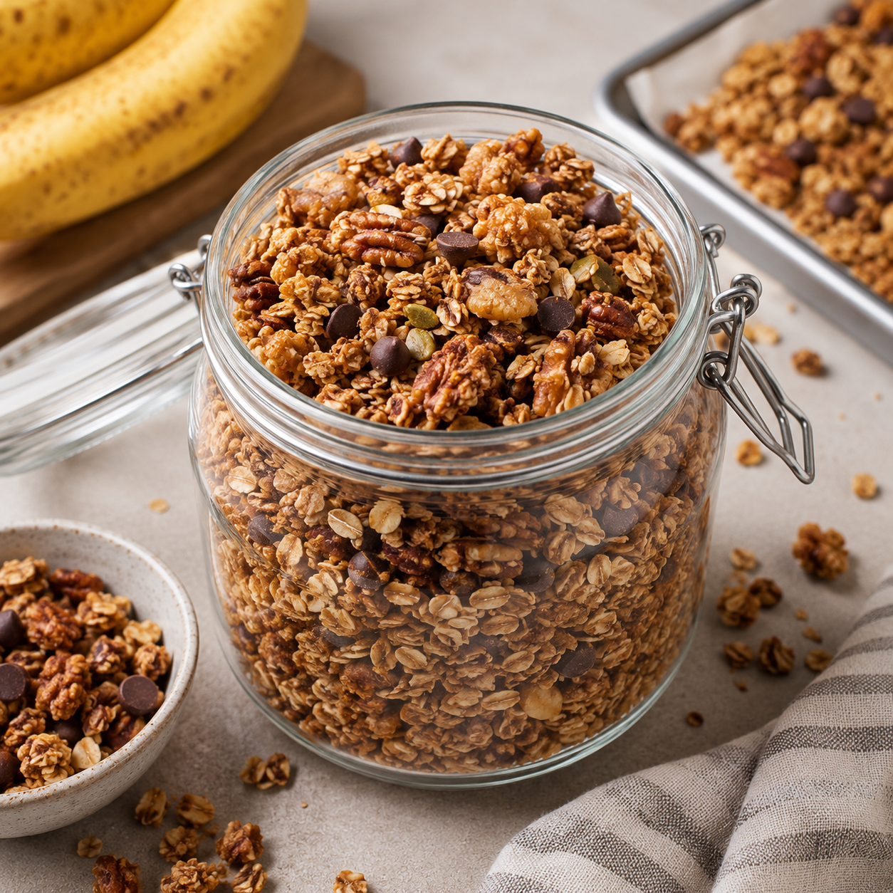 Granola façon pain aux bananes