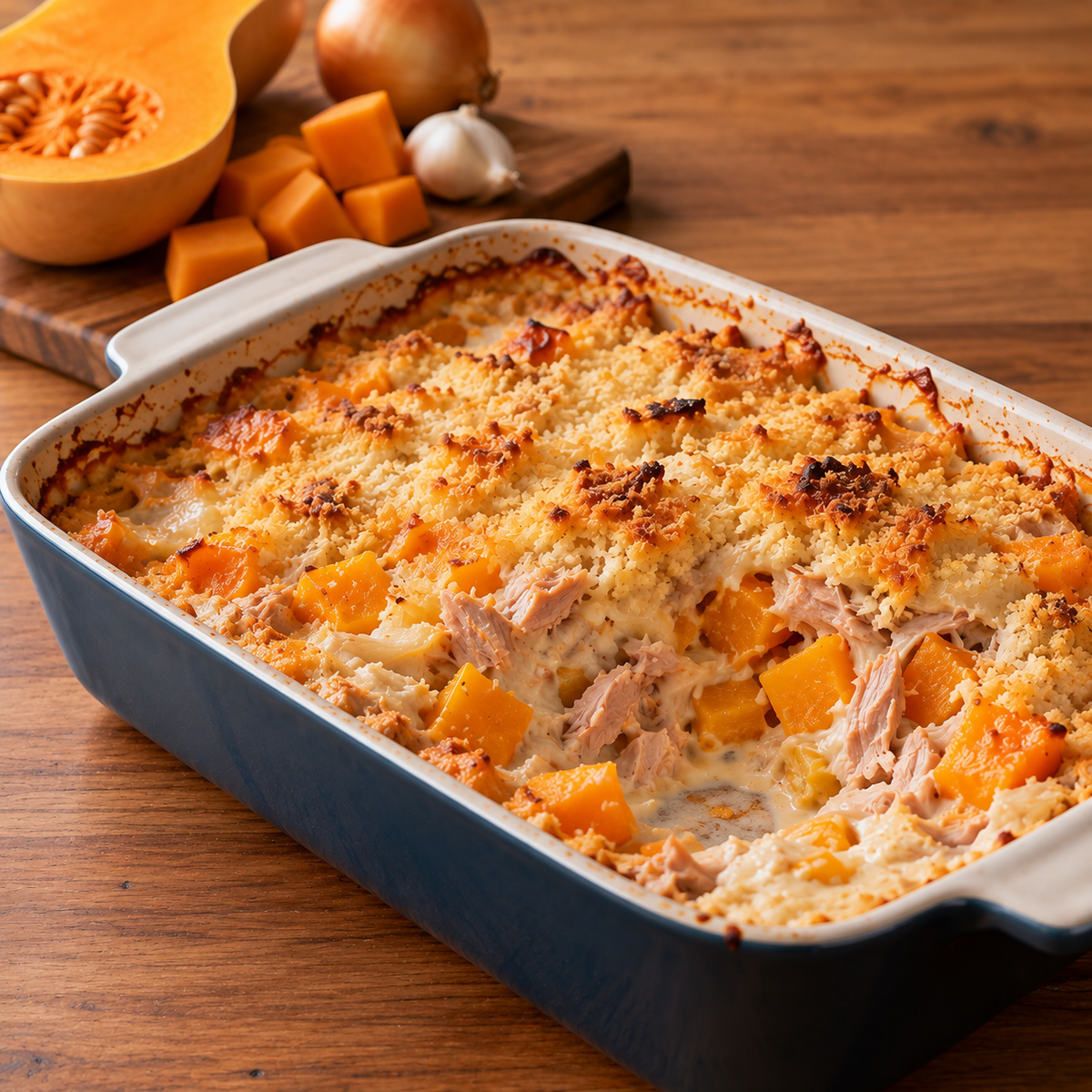 Gratin de thon et courge