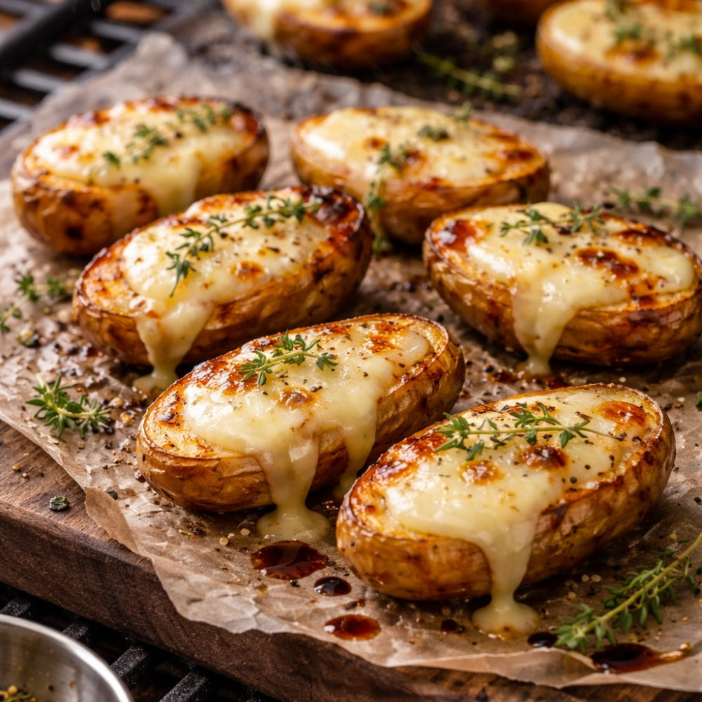Pomme de terre fumée au fromage fondu