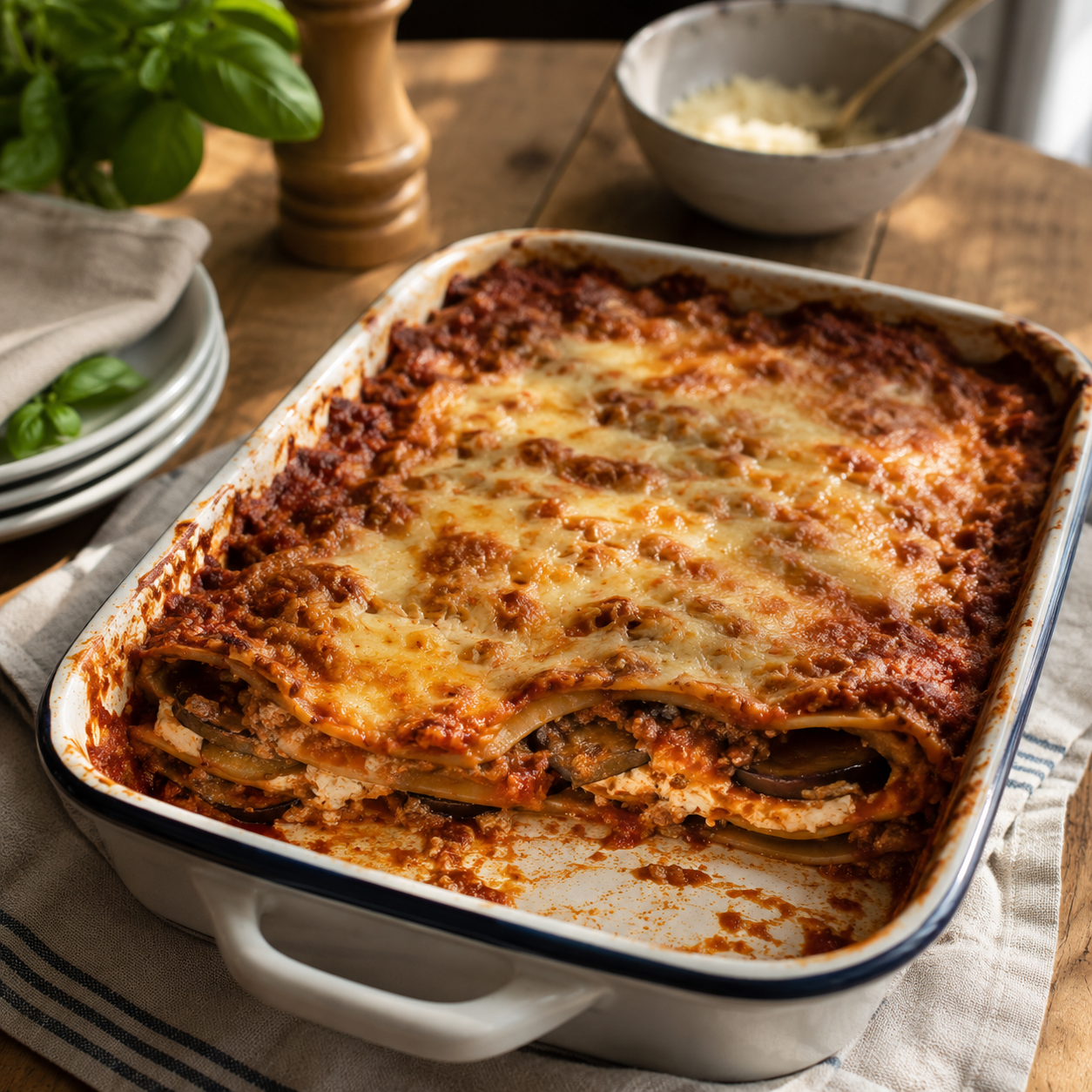 Lasagne aux aubergines grillées