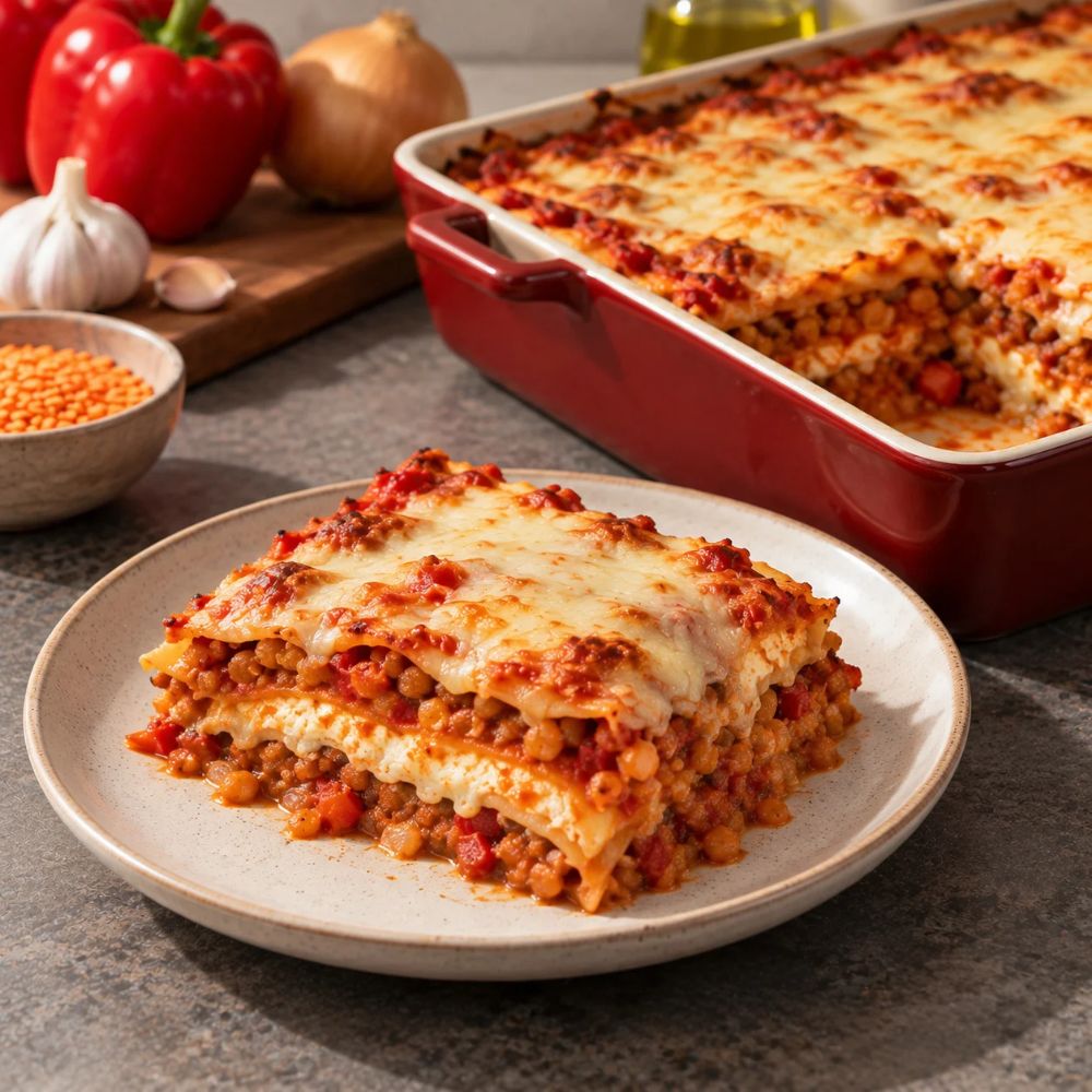 Lasagne végétarienne aux lentilles
