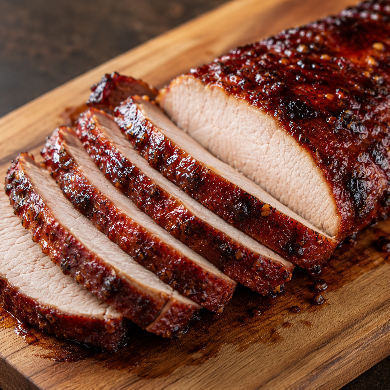 Longe de porc au barbecue