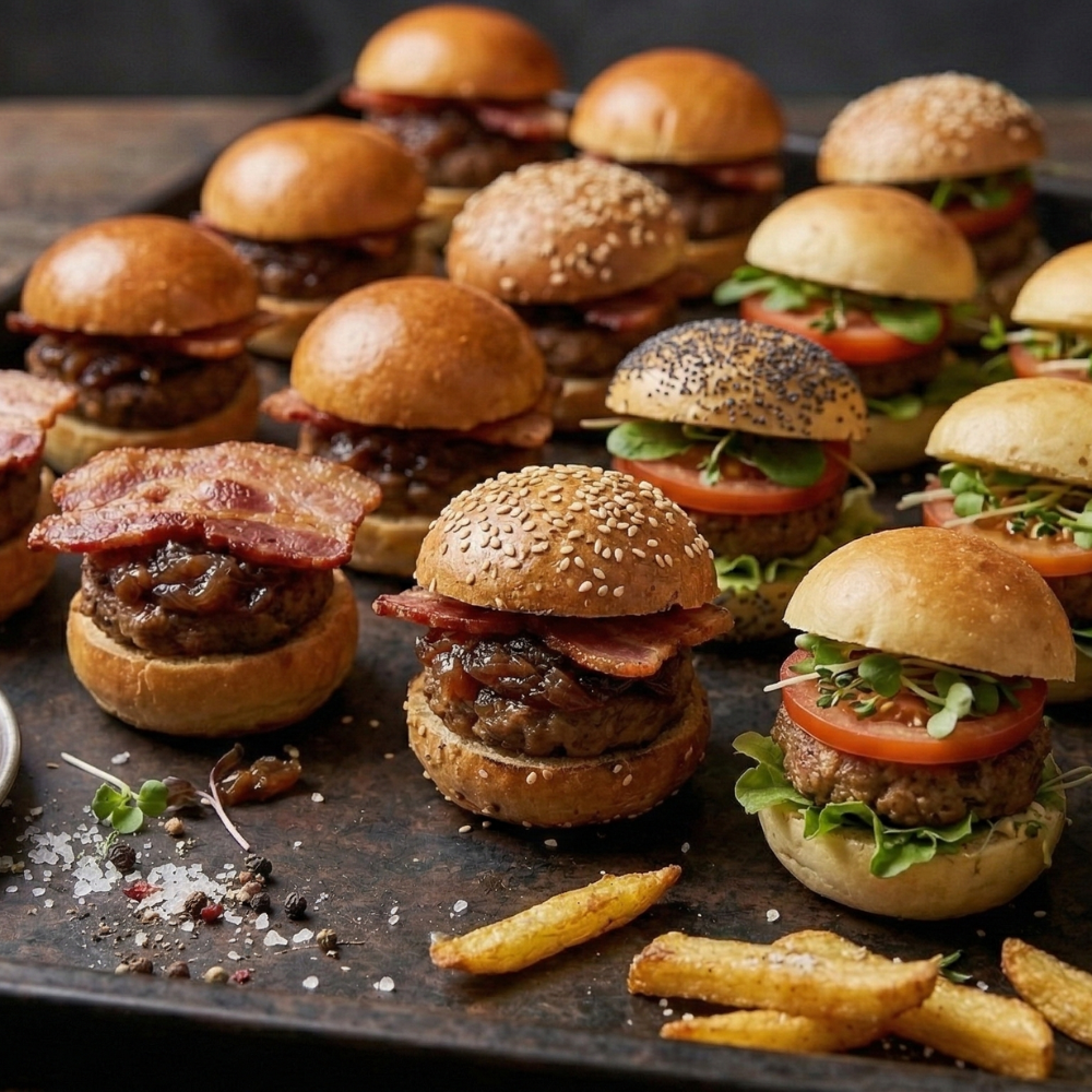Mini burger cocktail