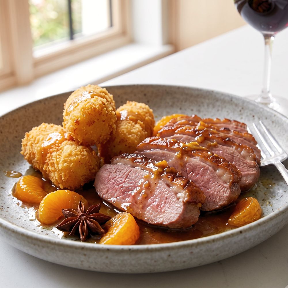 Magrets de canard et mandarines