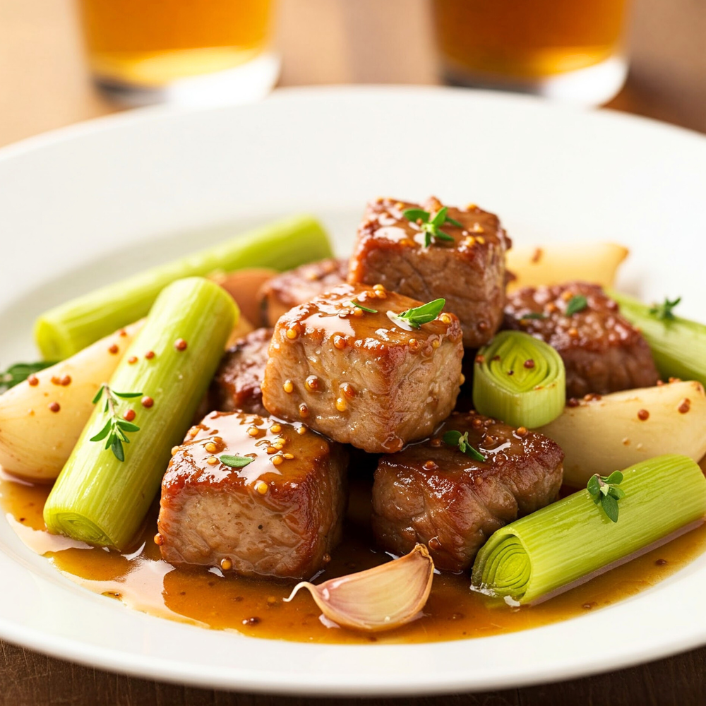 Mijoté de porc à la bière et a l’érable