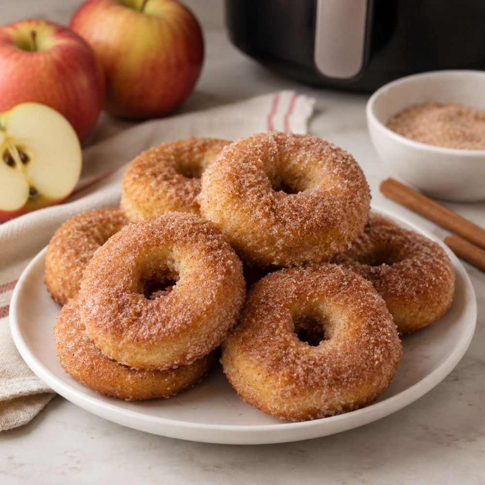 Mini beignes aux pommes à l’air fryer