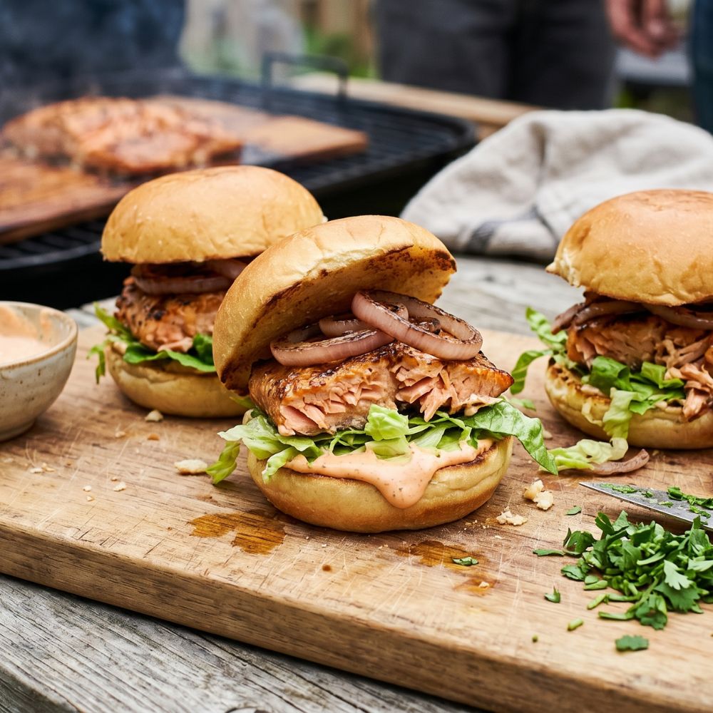 Mini sandwich au saumon et miso