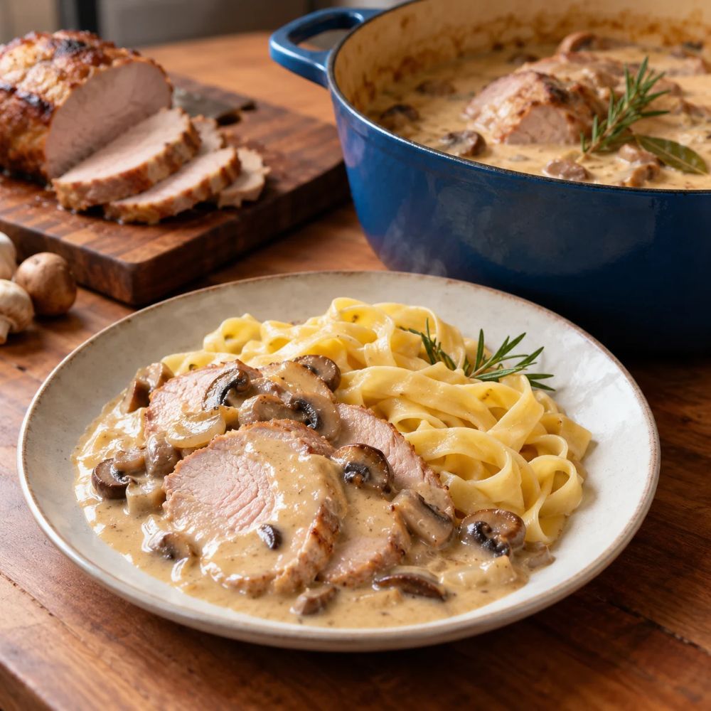 Noix de ronde de porc au lait